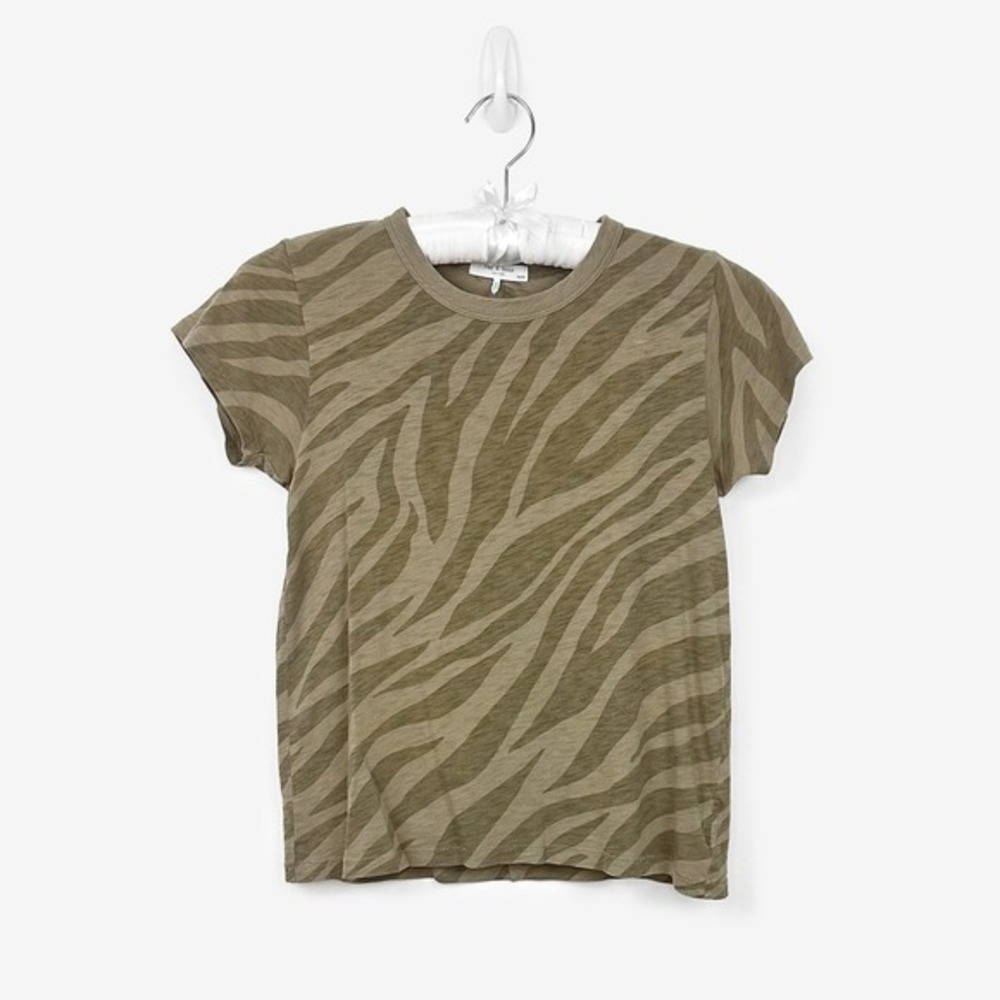 Rag & Bone All Over Zebra Tee Size XS Pima Cotton‎ Casual